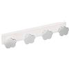 POMOLINE APPENDIABITI da Parete camera BEBÉ bambino Nuvole grigio legno laccata base plastica resine ABS 410x60MM