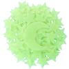 VORCOOL Stelle Fluorescenti Luminose Soffitto Stickers Murali da Parete Giallo Chiaro 101 Pezzi (Giallo)
