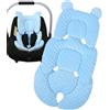Wezalget Inserto per fodera per passeggino, fodera per cuscino per passeggino | Passeggino bifacciale morbido tappetino traspirante,Seggiolone per bambini Supporto per testa e corpo Fodera ergonomica