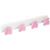 POMOLINE APPENDIABITI da Parete camera BEBÉ bambino Orsi rosa legno laccata base plastica resine ABS 410x60MM