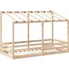 vidaXL Letto Bambini con Tetto Bianco 80x200 cm Legno Massello di Pino, letto per bambini in legno, arredo per bambini, giroletto per bambini
