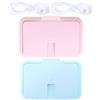 Vaguelly Bimbo Portatile USB, Riscalda Salviette Umidificate, 2 Pezzi | Auto e Casa, Materiale Abs Leggero, con Cavo Incluso, Colore Blu o Rosa