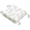 SENSILLO Rialzo per sedia per bambini - Cuscino per seggiolone con lacci per bambini - con 8 cm di schiuma - Fodera in cotone rimovibile e lavabile - 32 x 32 x 8 cm - con motivo a piume