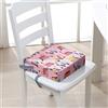 Chickwin Cuscino Rialzo Sedia per Bambini, Alzatina Riduttore Sedia Bambini da Tavolo 4-12 Anni Smontabile Regolabile Seggiolino con 2 Cinghie di Sicurezza (Escavatore 9,32 * 32 * 8cm)