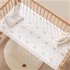 Xisnuient Lenzuolo Lettino Neonato Lenzuola Culla Cododo Fiore Coniglietto Leone Orso Stella Luna Stampa Coprimaterasso Con Elastico Biancheria Da Letto Per Bambini Regali Squisiti (Coniglietto,70x120 cm)