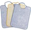 Tex family SET 3 Bavaglini BAVETTE bambino COCCOLE cm. 29x35 bavaglio con elastico Puro cotone - 3 PEZZI BAMBINO MASCHIO