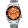 SEIKO 5 sport skx 'midi' 38 mm arancione | cinturino in acciaio inossidabile SRPK35K1