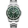 Roamer Nautic Chrono 100 - Orologio da polso uomo al quarzo sportivo cinturino in acciaio inox grigio cassa in acciaio inox display analogico verde - 862837-41-75-20