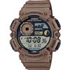Casio Illuminator WS-1500H-5AV, orologio da uomo con batteria 10 anni, con fasi lunari, livello di pesca, marrone, Marrone, Cinturino