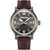 Timberland Orologio analogico da uomo al quarzo con cinturino in acciaio inossidabile TDWGN0029104, marrone, striscia