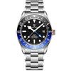 TYBERLEY PaganiDesign Orologi da uomo automatici meccanici GMT Lunetta in alluminio Sintetico Zaffiro Bracciale in acciaio inox 200M impermeabile Luminess Orologi da polso sportivi a carica automatica