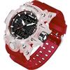 Gosasa Orologi da uomo Multi Funzione Militare S-Shock Sport Orologio LED Digital Impermeabile Allarme Orologi, 8069_Rosso