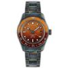 OOO - Out of Order Out of Order NEGRONI GMT Automatico Acciaio Arancio Data Zaffiro Invecchiato Orologio Uomo