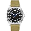 Boyarca Orologio da pilota aviatore, in acciaio inox, meccanico, automatico, orologio da polso Flieger Diving, orologio meccanico con data luminosa impermeabile (A-Uhr)