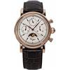 NC Sugess ST1908 - Orologio meccanico da uomo, con movimento a gabbiano, cronografo, con fasi lunari, cinturino in vera pelle, impermeabile fino a 50 atm