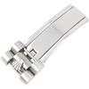 ROUHO Orologio Chiusura Deployante Fibbia Accessorio Acciaio Inox Orologio Pieghevole Fibbia per Rolex Datejust Presidential-Argento 1 7 x 13mm