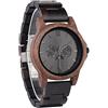 LMWOOD Orologio in legno da uomo personalizzato inciso orologio in legno noce orologio regolabile fascia luna frase data settimana anniversario orologio per marito