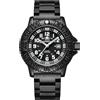 ADDIESDIVE Orologio da uomo analogico al quarzo militare girevole lunetta cassa in lega 50 m impermeabile luminoso bracciale in acciaio inossidabile/oliva/kaki cinturino in nylon, Acciaio nero
