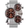 Oulm Orologio da polso militare di sport dell'esercito del quarzo di tre volte dell'esposizione