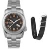 BODERRY Orologio Uomo Automatico Titanio - 40mm Orologio da Campo Militare, Movimento Meccanico Giapponese, Funzione Giorno-Data, Corona a Vite, Impermeabile 100m, Bracciale in Titanio - Voyager