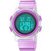 TONSHEN Sportivo Digitale Orologio Donna e Bambini 50M Impermeabile LED Elettronico Plastica Cassa Gomma Cinturino Outdoor Plastica Orologi da Polso e Gomma (Viola)