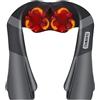 openspaceshop Massaggiatore Cervicale da Collo,Rotazione 3D Shiatsu 3 velocità Elettrico 16 Palline da Massaggio Infrarosso Riscaldamento per Collo, Spalle, Schiena Massaggiatore per Auto, Casa, Ufficio