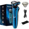 NNBWLMAEE Sekoda Pro 8 Electric Shaver, Electric Shaver for Man, 4D Floating Head Shaver, Fast Charging, Quiet Motor, Dual-Track Blades, IP6X Waterproof (Blue,Standard)