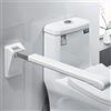LLXNQ026 Bracciolo Pieghevole Per WC E Bagno,Maniglione Di Sicurezza Da Muro,Maniglie Di Ausilio Antiscivolo,Maniglione Per WC,Maniglia Di Sostegno Per WC Ribaltabile,Bianco (70cm/27.6in)
