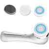BESTYASH Spazzola Detergente Viso Elettrica in Silicone Bianca | Portatile per Casa e Viaggio, Uso Donna e Ragazza, Azione Delicata senza Irritazione