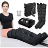 FahQuintuple Pressoterapia per Casa Gambe e Addome e Braccia - 6 Camere Massaggiatore Compressione d'Aria - Linfodrenaggio Professionale Anticellulite, Rilassamento Muscolare (Black, 2legs+waist)