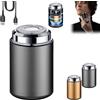 KXDEFE Sopami Mini Electric Shaver, Mini Shaver Portatile Elettrico Ricaricabile Grigio per Uomini Adulti, Viaggiatori Frequent, Utenti Quotidiani