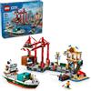 LEGO Porto marittimo cittadino con giocattolo per nave da carico, modello di gru e barca con 8 minifigure incluse, set da costruzione per ragazzi e ragazze dagli 8 anni in su, idea regalo per bambini,