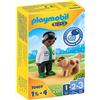 PLAYMOBIL 1.2.3 70407, Veterinario con Cagnolino, dai 18 Mesi ai 4 Anni
