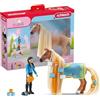 Schleich | Starter Set Kim & Caramelo 42585 | 22 Pezzi | Set da gioco | set con personaggi, numerose funzioni e tanti accessori | giocattolo cavallo realistico