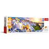 Trefl - Tramonto A Santorini, Grecia - Puzzle Panoramico 1000 Elementi - Viaggio, Paesaggio Di Vacanza, Puzzle Fai Da Te, Intrattenimento Creativo, Puzzle per Adulti e Bambini dai 12 Anni In Su