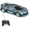 Mondo Motors, Bugatti DIVO 2.4GHz, Modello in Scala 1: 24, Fino a 8 km/h di velocità, Auto Giocattolo per Bambini 63605, Azzurro