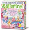 4M 00-03527 Modella e Dipingi Ballerine Glitter - Kit Creativo Set Gesso per Creare Calamite Frigo e Spillette, Gioco Educativo per Bambini, Regalo Artistico Fai-da-Te