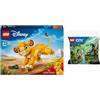 BRICKCOMPLETE Set Lego: 43243 Simba, il ragazzo leone del Re & 30665 Esploratore della giungla con Gorilla bambino