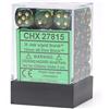 Chessex Dice: D6 CHX27815 12mm Scarab: Jade/Gold (36)