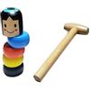 Jatour Daruma Immortale, 1/4 PCS Magico Uomo di Legno Infrangibile, Little Puppet Toy, Immortale Daruma, Giocattolo Magico, Stage Puntelli Magici,