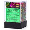 Chessex Dice Block with 36 d6 Gemini Green-Purple w/gold