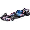 Burago ALPINE F1 A525 TEAM BWT ALPINE N 43 SEASON 2025 FRANCO COLAPINTO - WITH PILOT AND SHOWCASE BLACK BLUE PINK