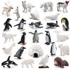 Generico Set di figure di animali,Statuine per bambini con animali del mare artico | Figurine di portatili per giocattoli educativi per bambini
