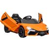 AIYAPLAY Macchina Elettrica per Bambini 3-5Anni 12V Licenza Lamborghini Revuelto 3-5km/h Auto Elettrica per Bambini Porte a Farfalla, 2 Motori, Sospensioni, Telecomando, Musica, Rotelle, Arancione