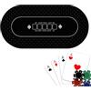 Générique Copritavolo da gioco, copritavolo da poker | grandi vassoi da poker 120 x 60 cm - Tappeto da tavolo da poker antiscivolo, copritavolo a carte per sera, collezione di f