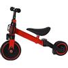 HUOLE Balance Bike per Bambini, Balance Bike a 3 Ruote, Ciclo di Equilibrio Robusto, Bicicletta da Corsa per Bambini Manubrio e Sedile Regolabili per Ragazzi e Ragazze di 1 Anno-2 in 1 (rosso)