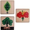 B Blesiya 3 Pezzi Puzzle Botanico Montessori (Albero, Foglia E Fiore)