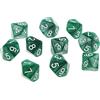 Milageto Set di 10 Dadi Poliedrici Trasparenti per Giochi da Tavolo
