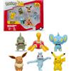 BANDAI Set di 6 personaggi Pokémon JW3614 - 5 cm - Pokemon Combattimenti