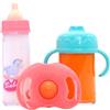 Heidouse 3 Pezzi Bottiglie di Bambole per Bambini Set con ciucini, Carine Bottiglie di Bambole per Bambini con Latte o Succo di Succo di Simulazione Divertenti Accessori per Bambini